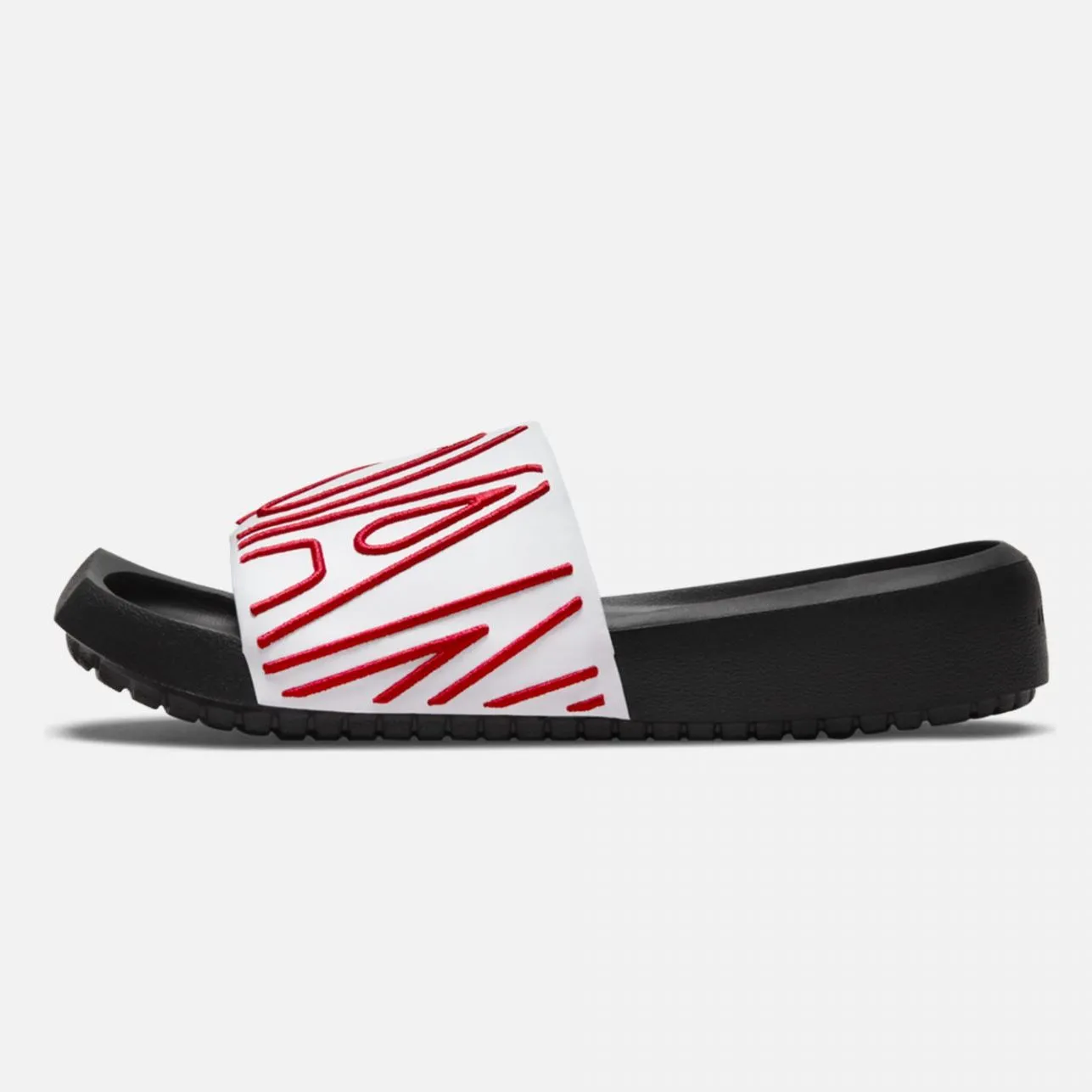 Air Jordan NOLA Slides "White Breds" (White/Black/Red)(CZ8027-160)