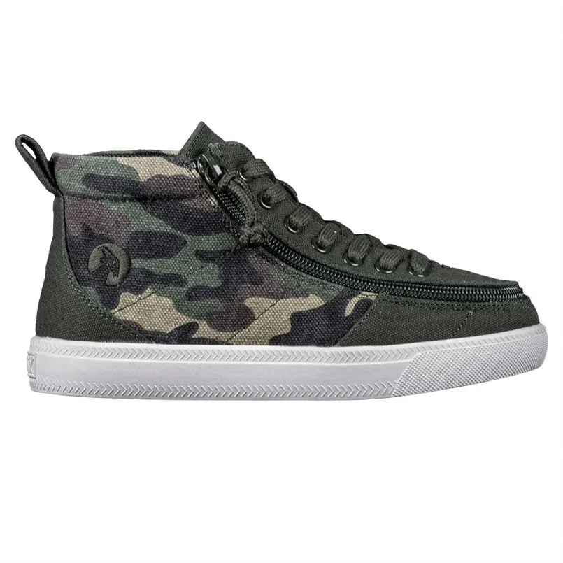Billy Footwear (Kids) WDR Fit - High Top WDR Olive Camo Canvas Shoes CLEARANCE