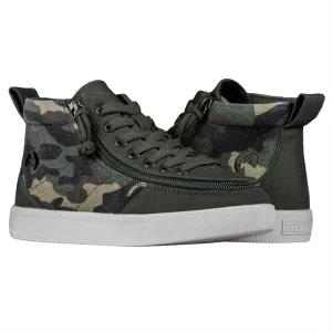 Billy Footwear (Kids) WDR Fit - High Top WDR Olive Camo Canvas Shoes CLEARANCE