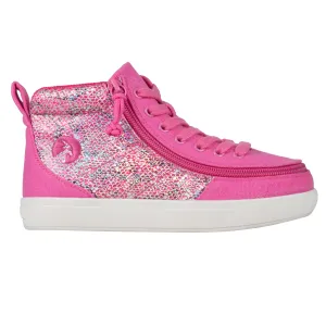 Billy Footwear (Toddlers)  DR Fit - High Top DR Fuchsia Snake Canvas Shoes Clearance
