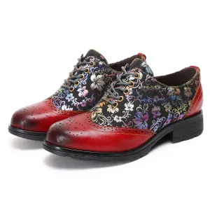Boho Vintage Comfy Casual Floral Flat Shoes
