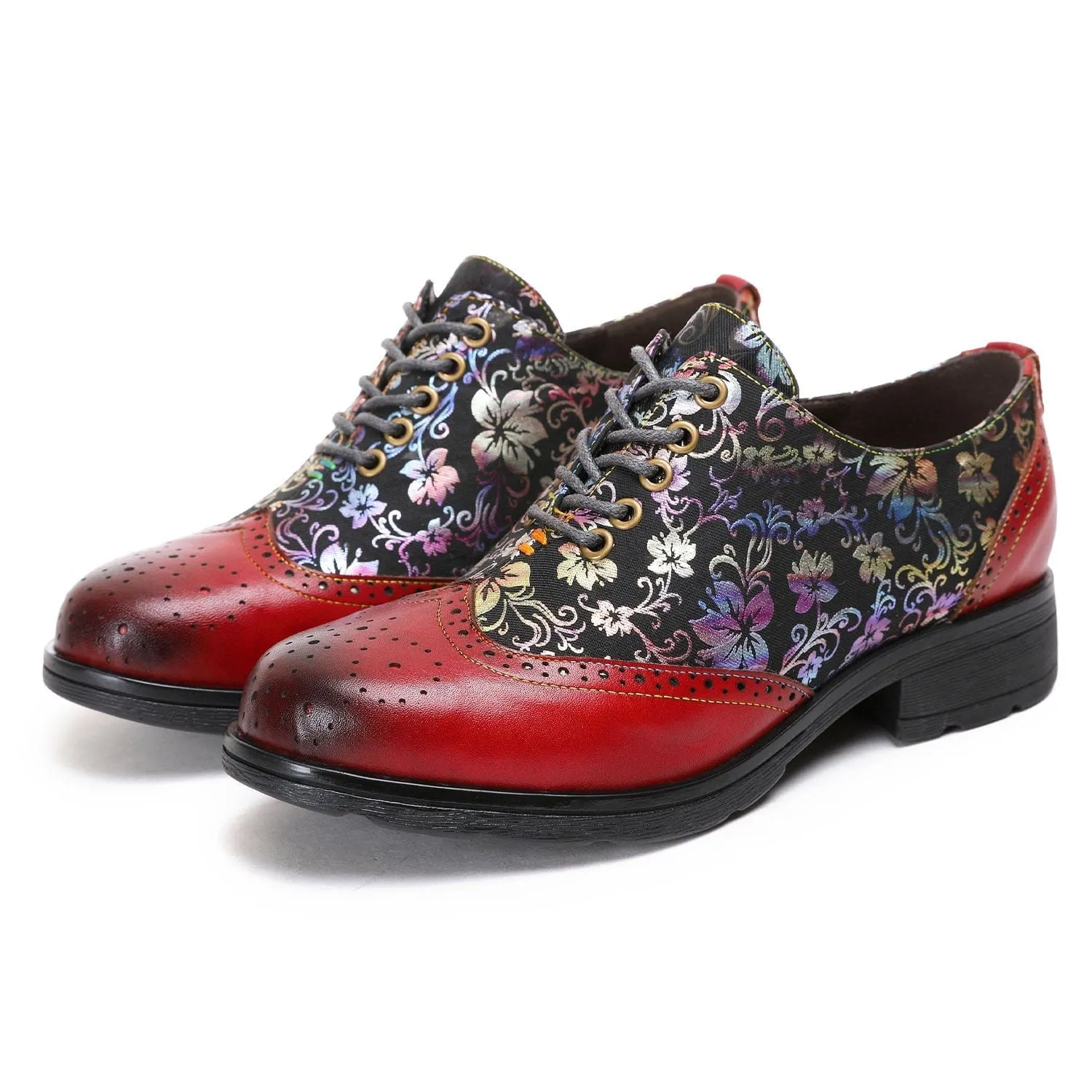 Boho Vintage Comfy Casual Floral Flat Shoes