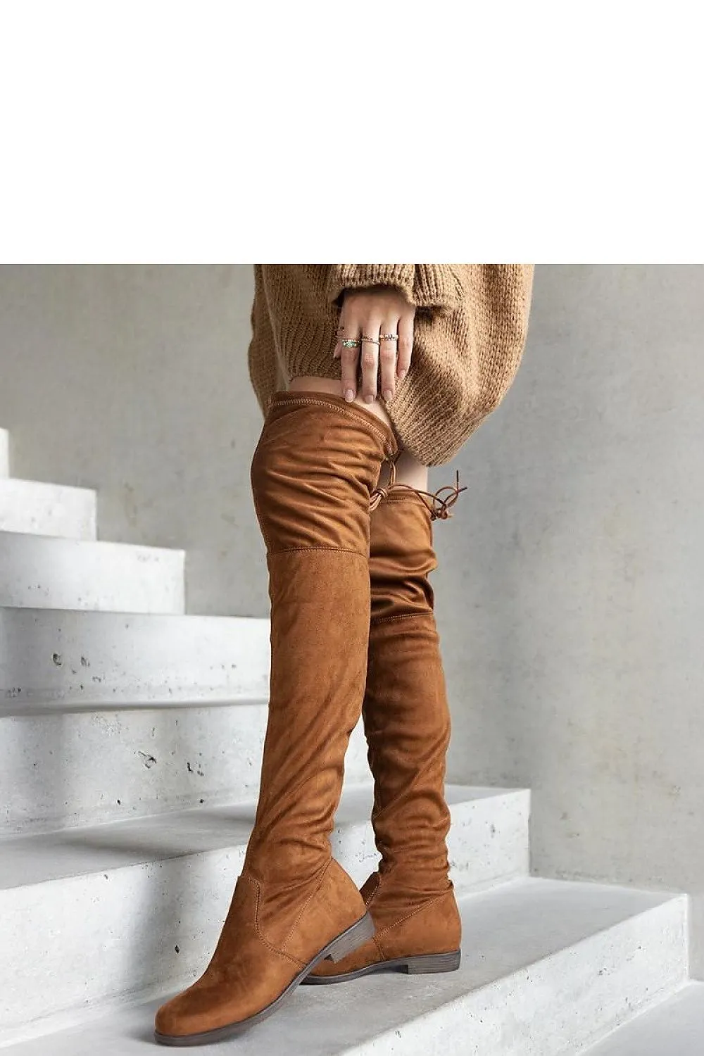 Brown Long Platform Boots