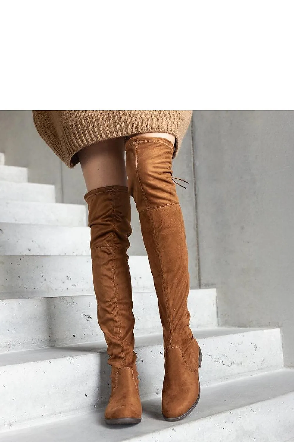 Brown Long Platform Boots