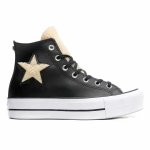 Converse All Star Platform in Pelle con Stella Teddy