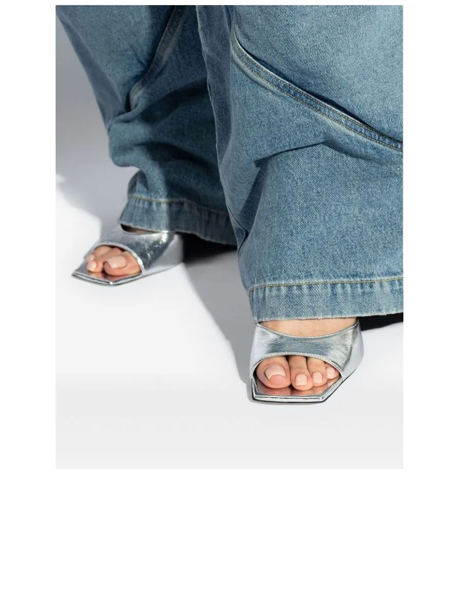Crinkled Finish Sandals