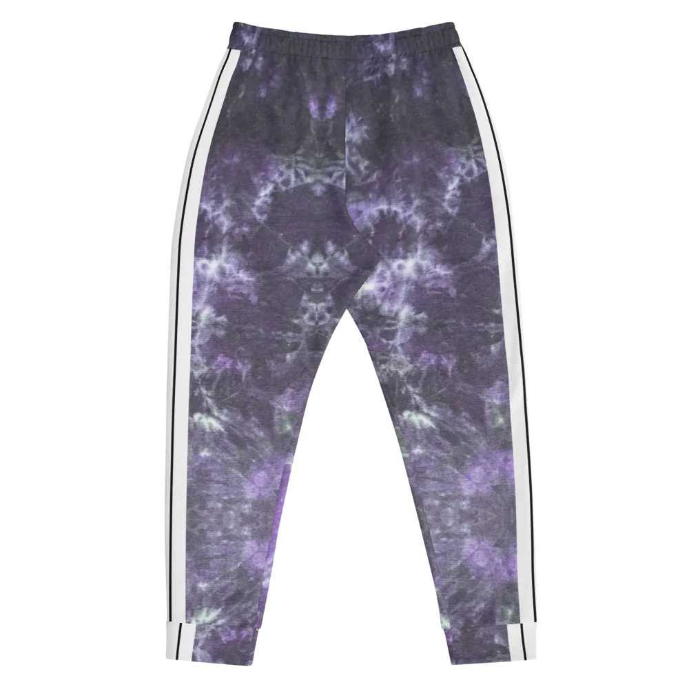 CRXWN | Royal Urban Resort | Trippy Drippy Bleach Acid Wash with Malibu Stripe Unisex Jogger CMFT PSG Royal Purple