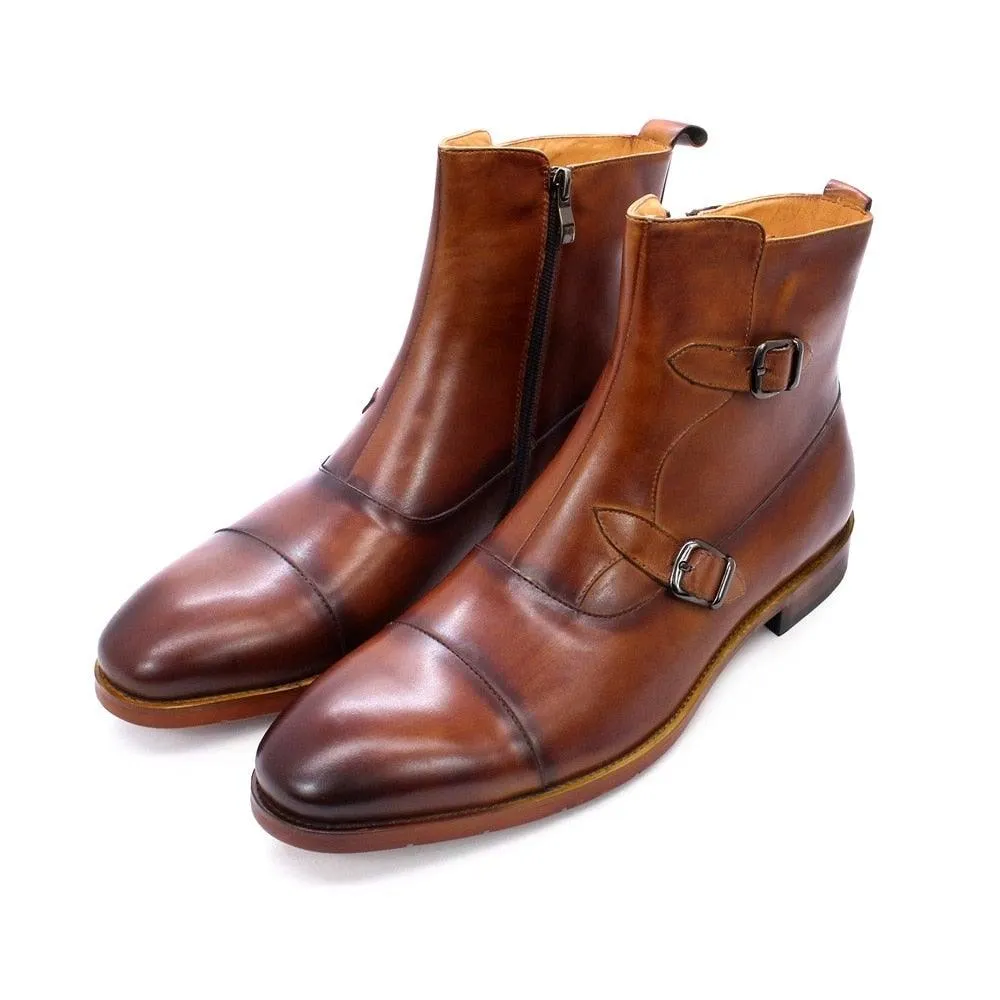 FELIX Men's Leather Mid-Calf Handmade Boots