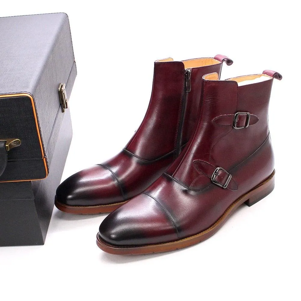 FELIX Men's Leather Mid-Calf Handmade Boots