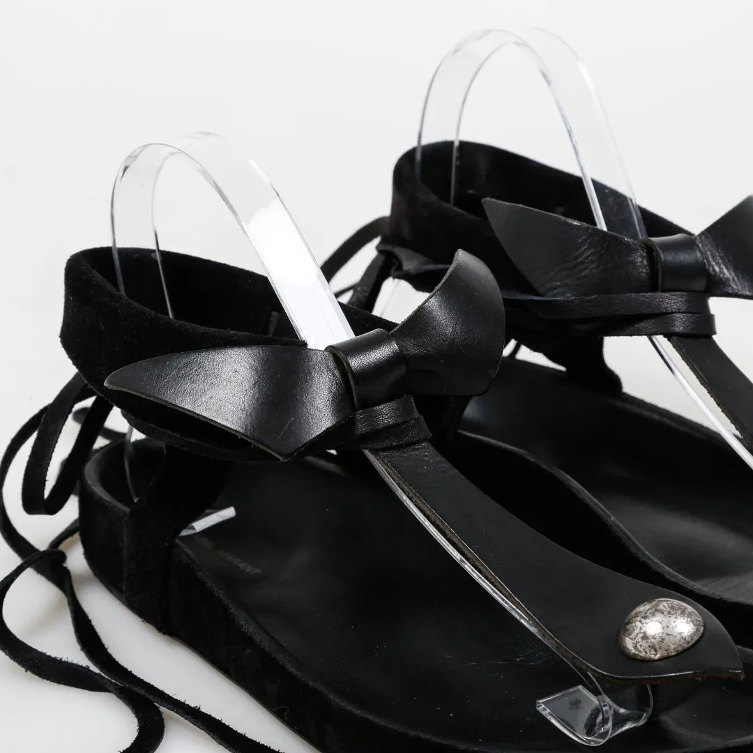 Isabel Marant Suede and Leather Sandals Size 37