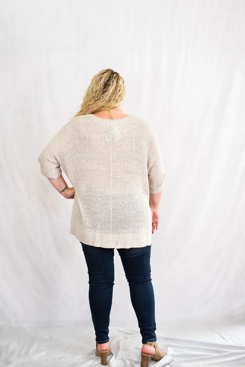 It's A Breeze Tunic Sweater Knit Top in Plus Size by Easel Clothing