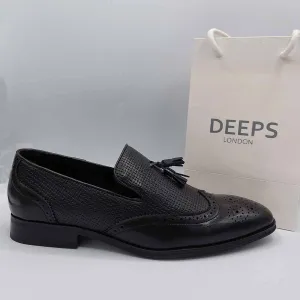 JAMIM MENS VINTAGE MOCCASIN LOAFERS WITH TASSELS AND LEATHER LINING