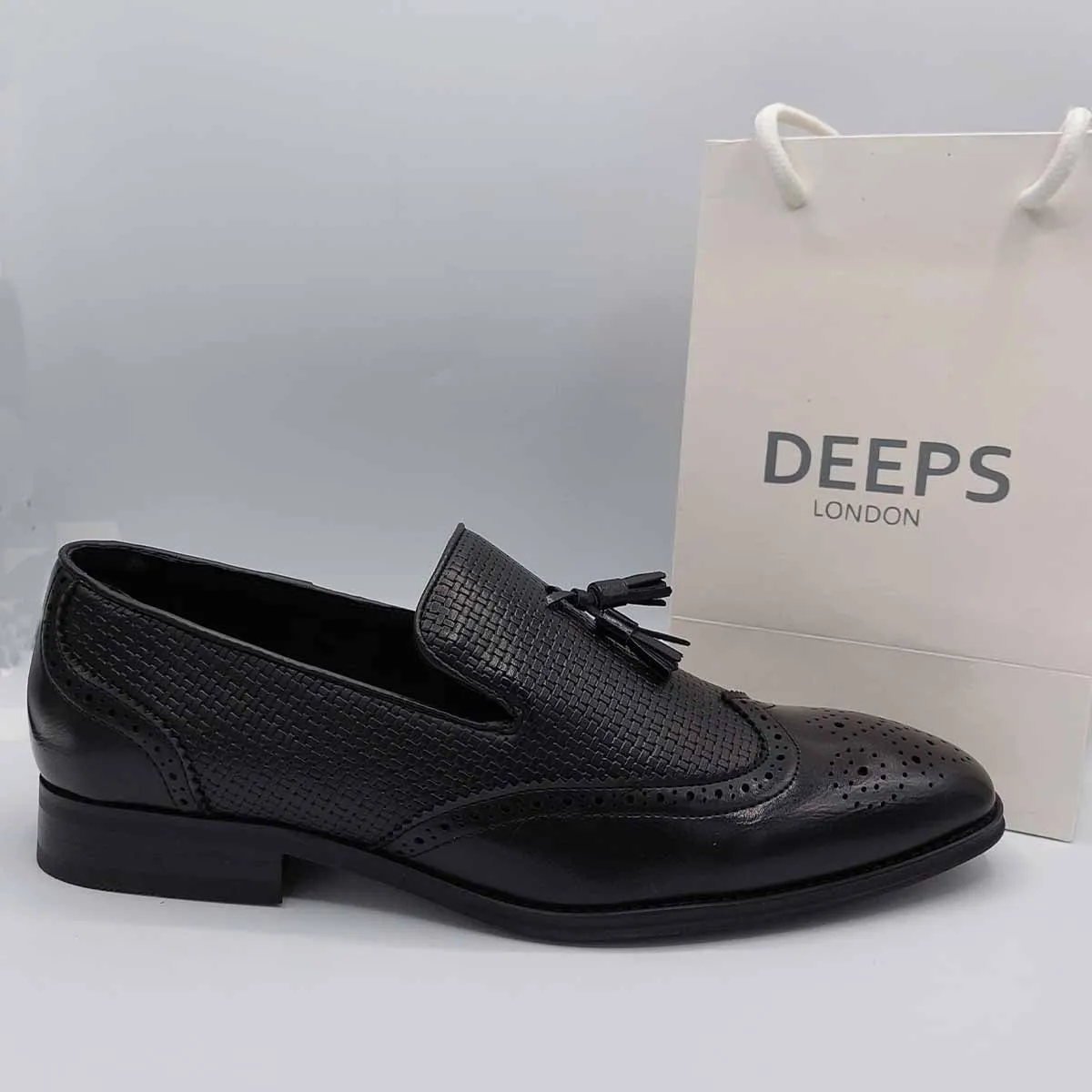 JAMIM MENS VINTAGE MOCCASIN LOAFERS WITH TASSELS AND LEATHER LINING