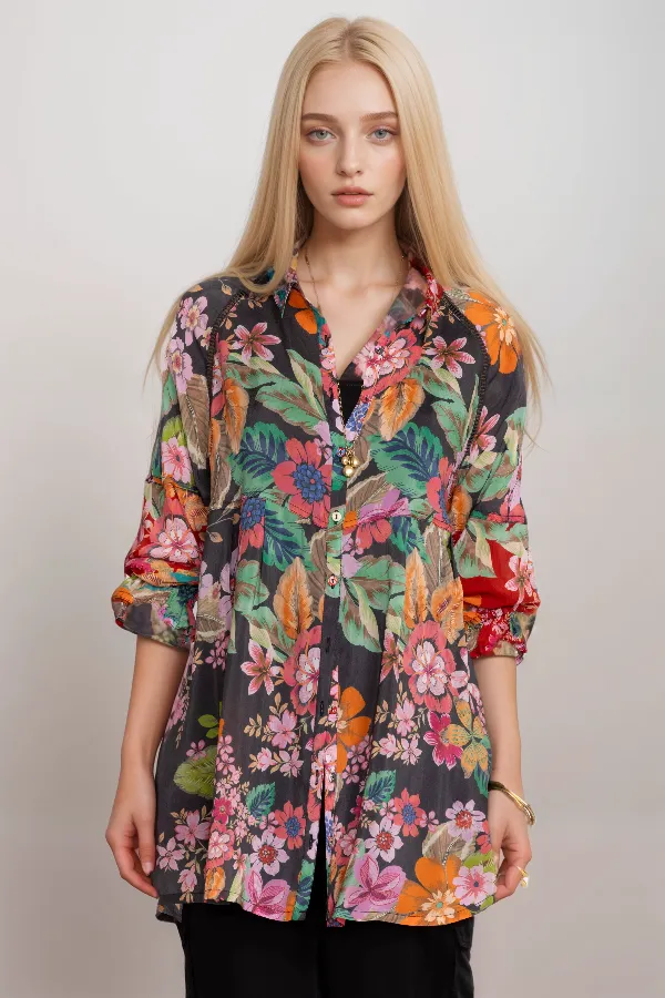 Johnny Was Multi Lapham Adonia Rayon Tunic C29324A