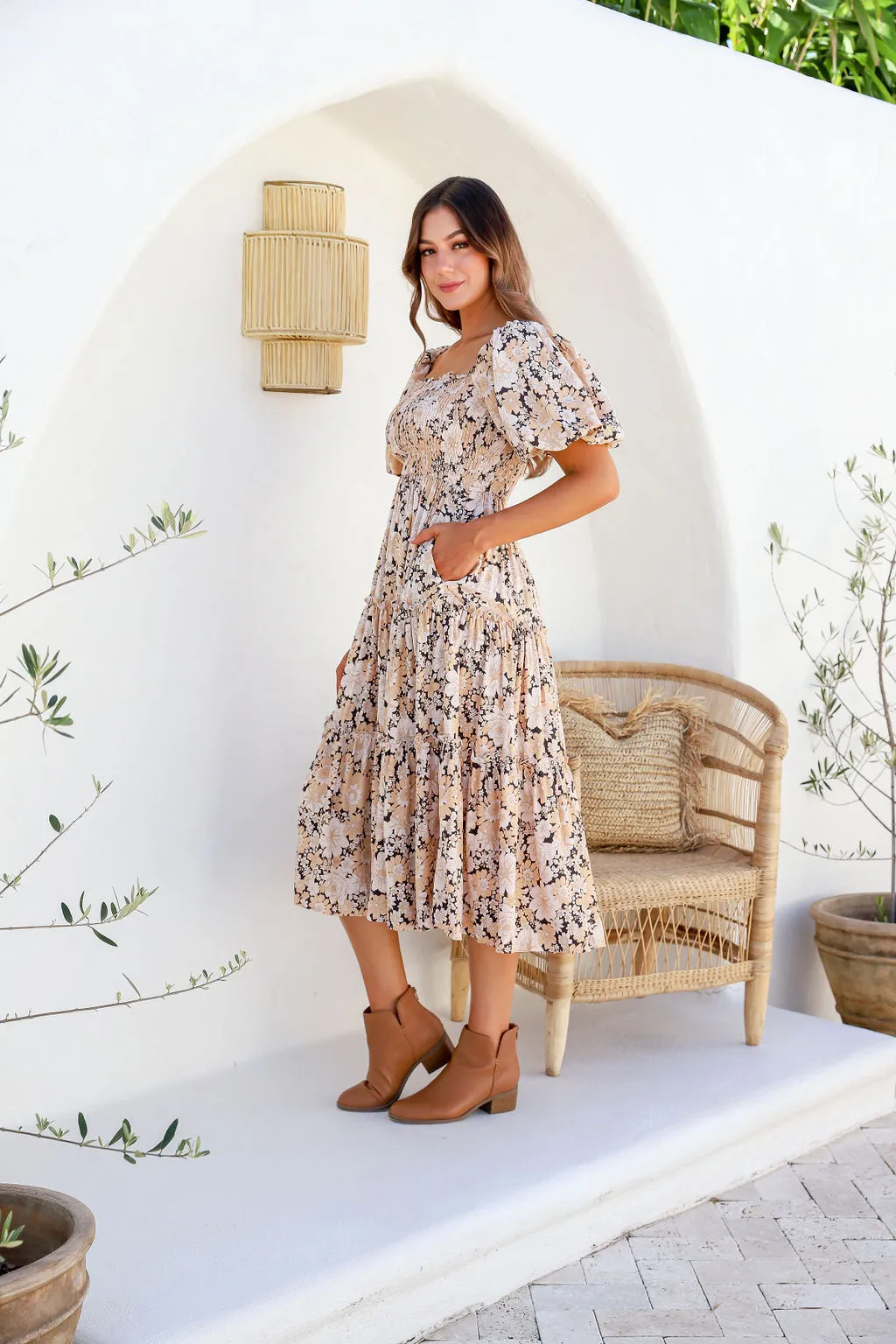 Kimberly Print Midi Dress