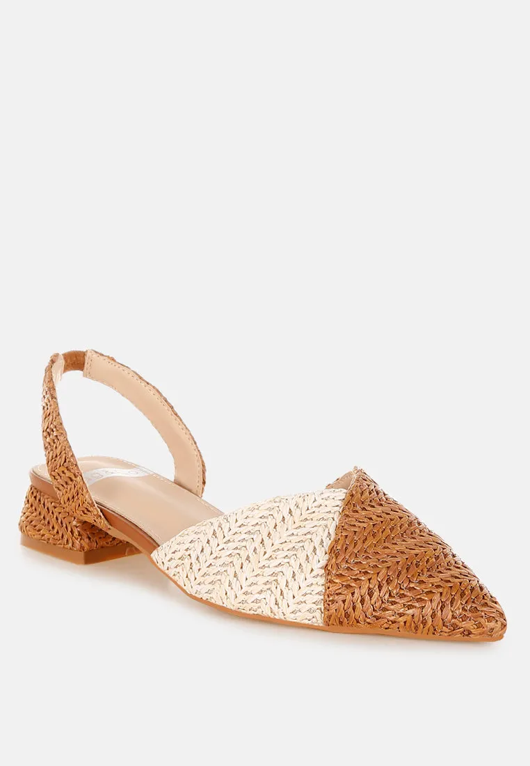 Kinjay Pointy Toe Slingback Sandals