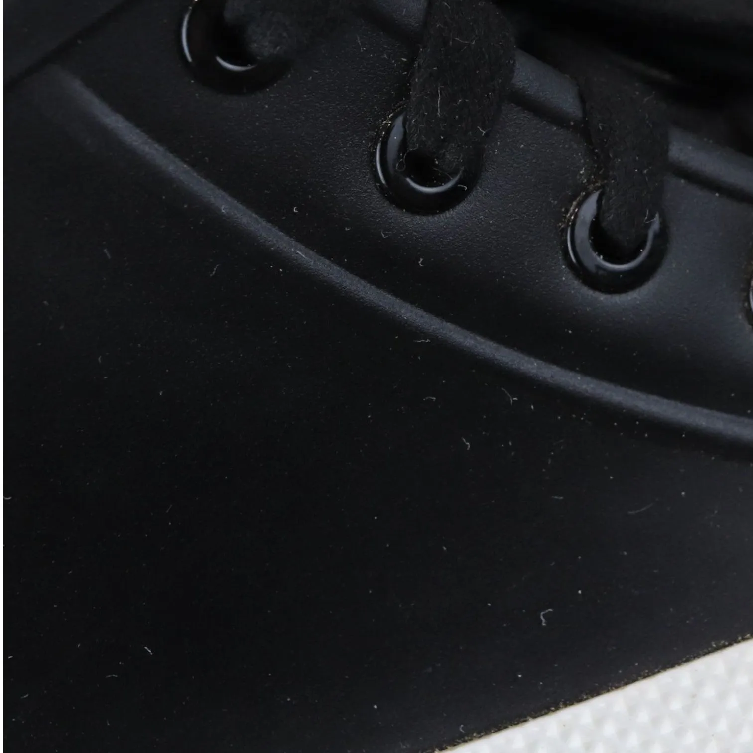 Lace Up Ankle Boots Rubber Lug Sole Black White Size 38