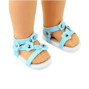 Light Blue Sandals for 14 1/2-inch dolls