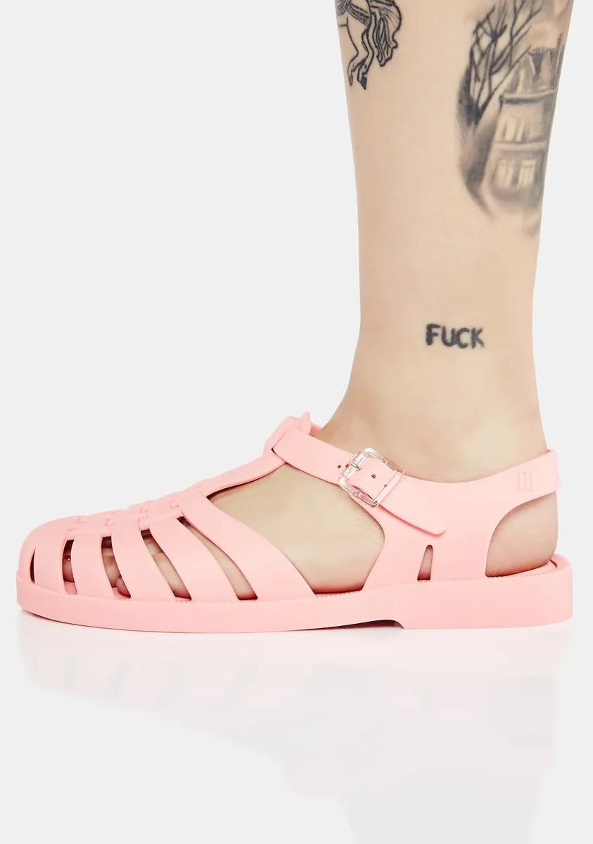 Light Pink Possession Jelly Sandals