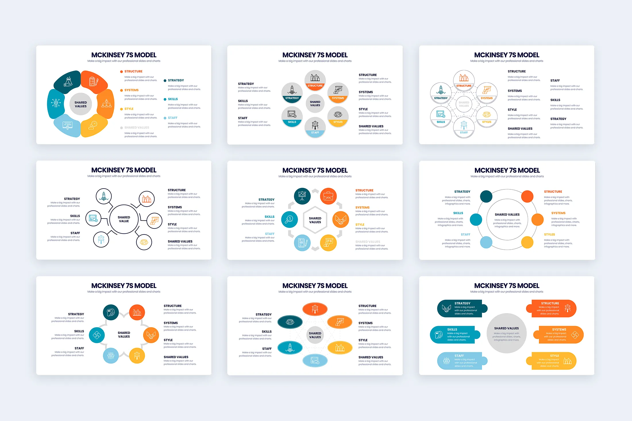 McKinsey 7S Model Illustrator Infographic Template