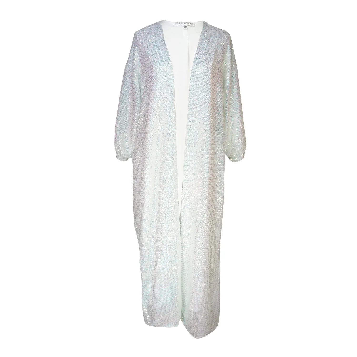 Moonstone Blanc Sequin Cocoon Jacket