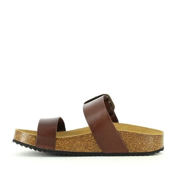 Plakton 343004 Dark Brown Two Strap Sandals