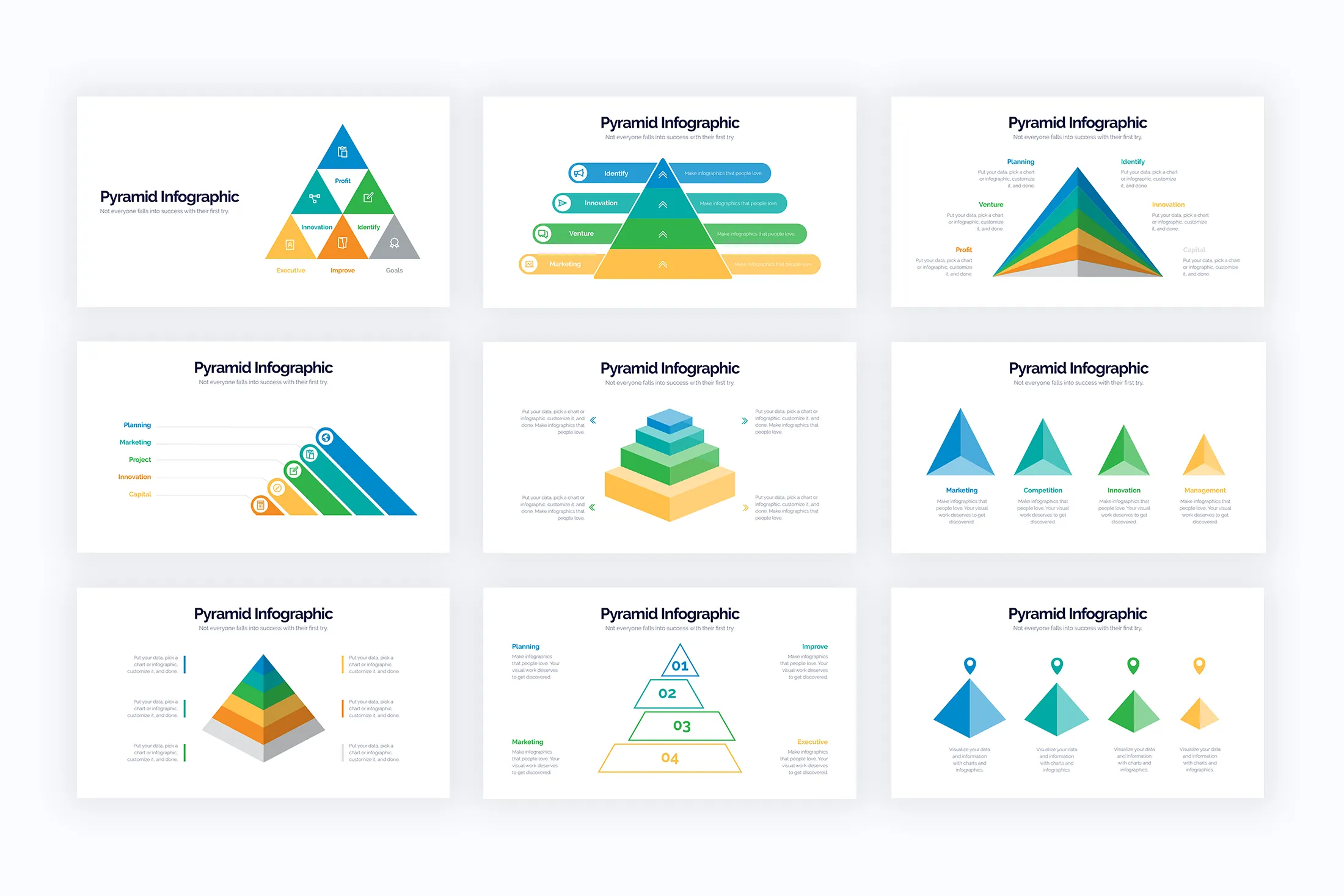Pyramid Google Slides Infographics