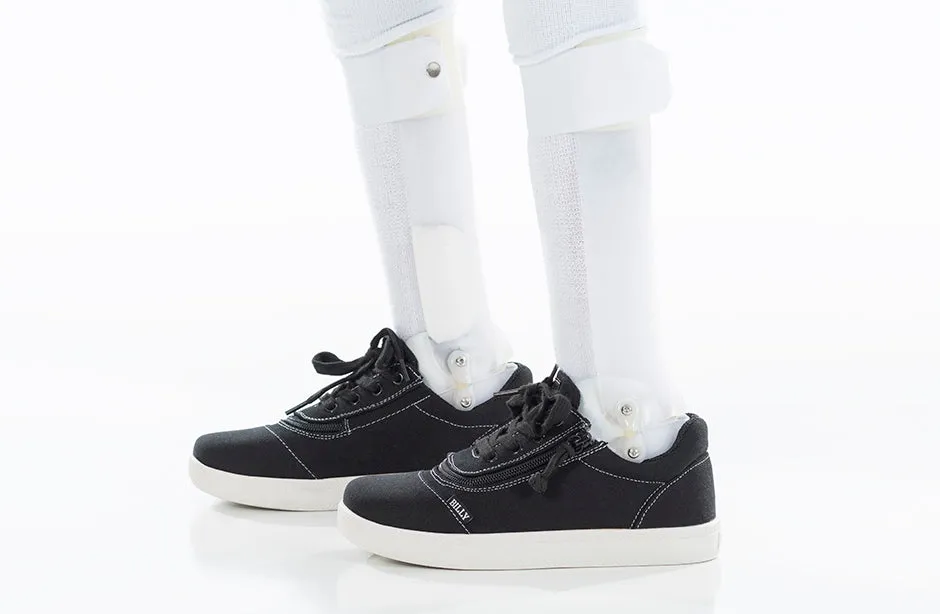 SALE - Black/White BILLY D|R Short Wrap Low Tops