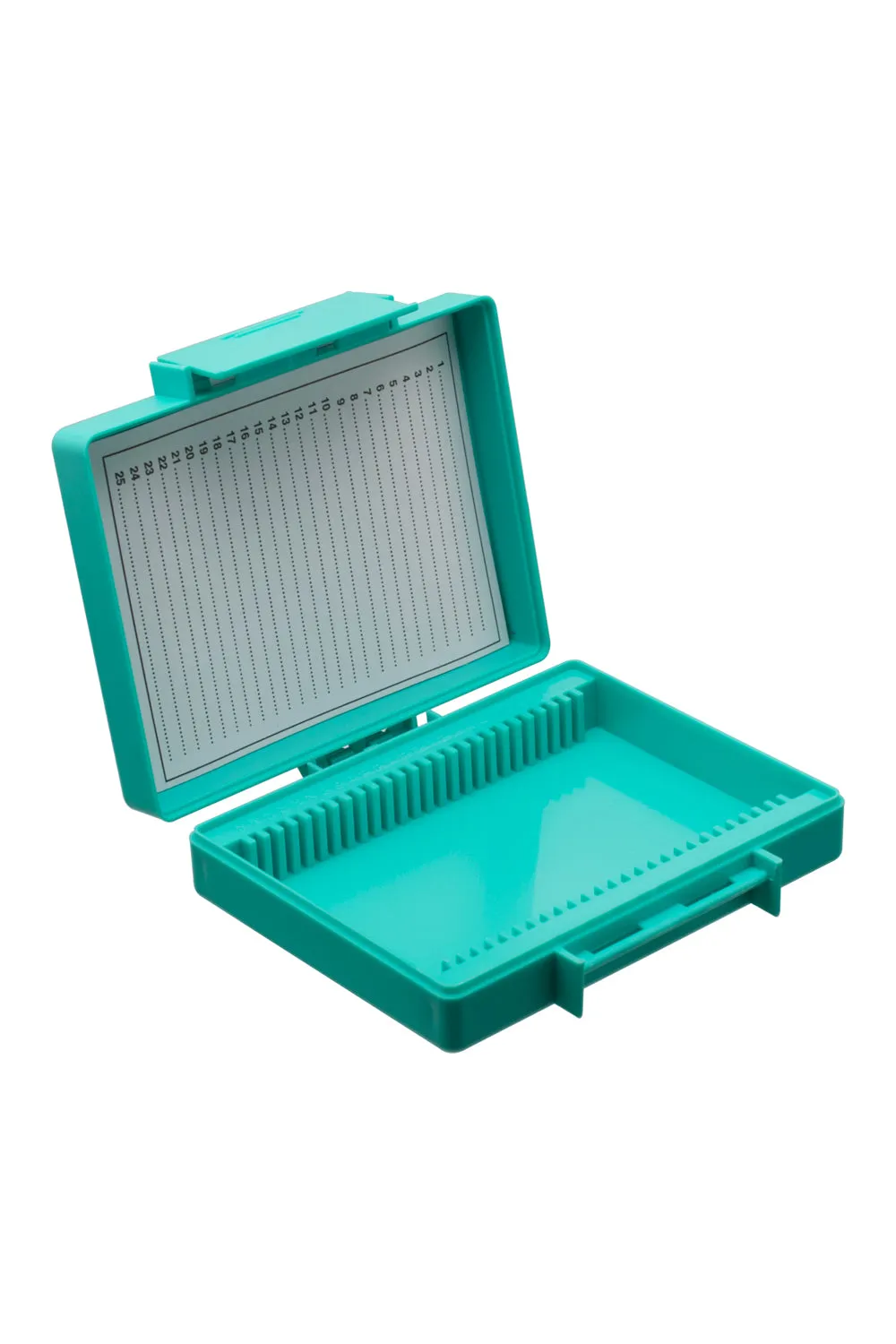 Slide Box with Hinged Cover, 25 Slide Capacity - Polystyrene