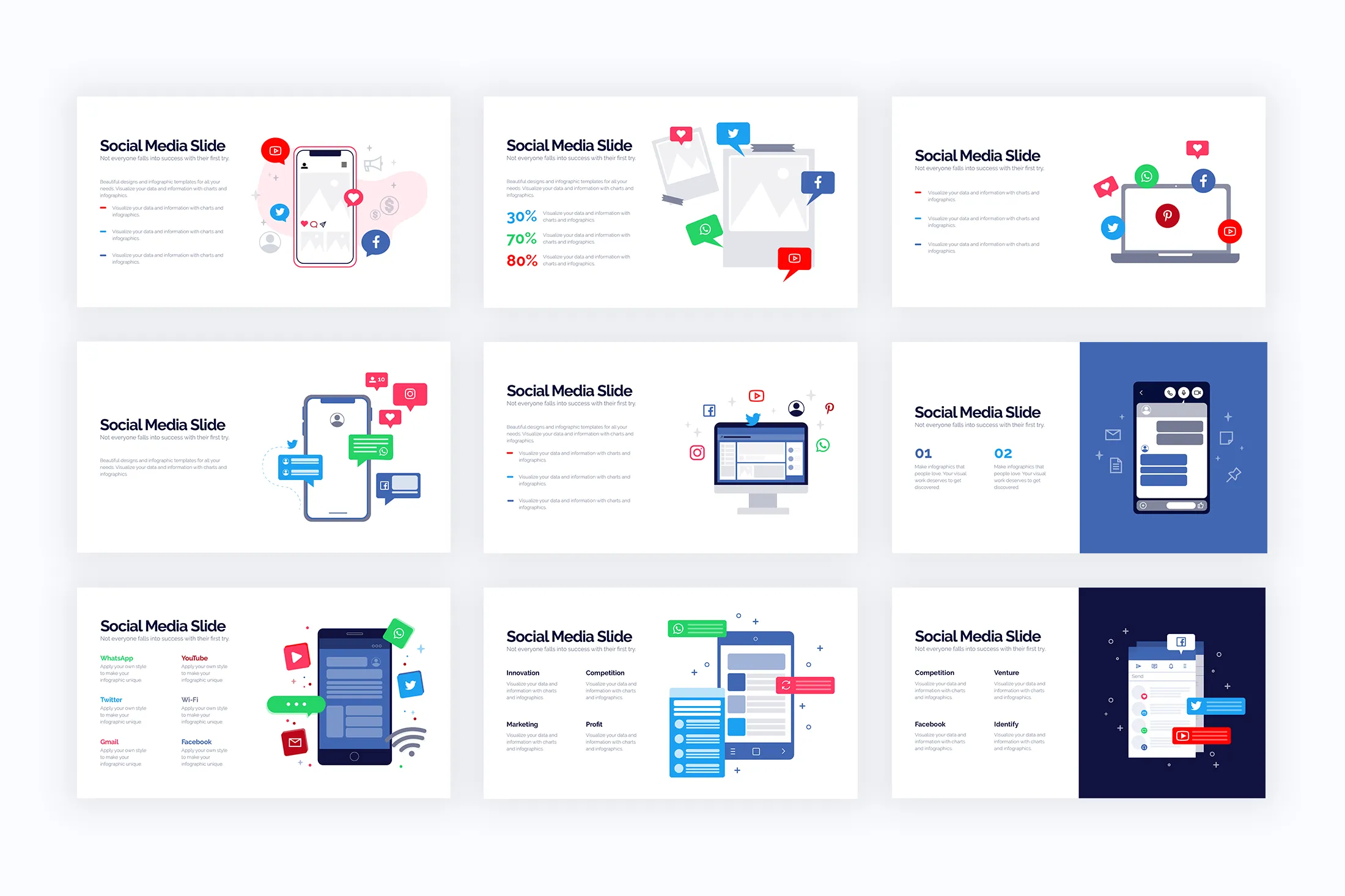 Social Media Powerpoint Infographics