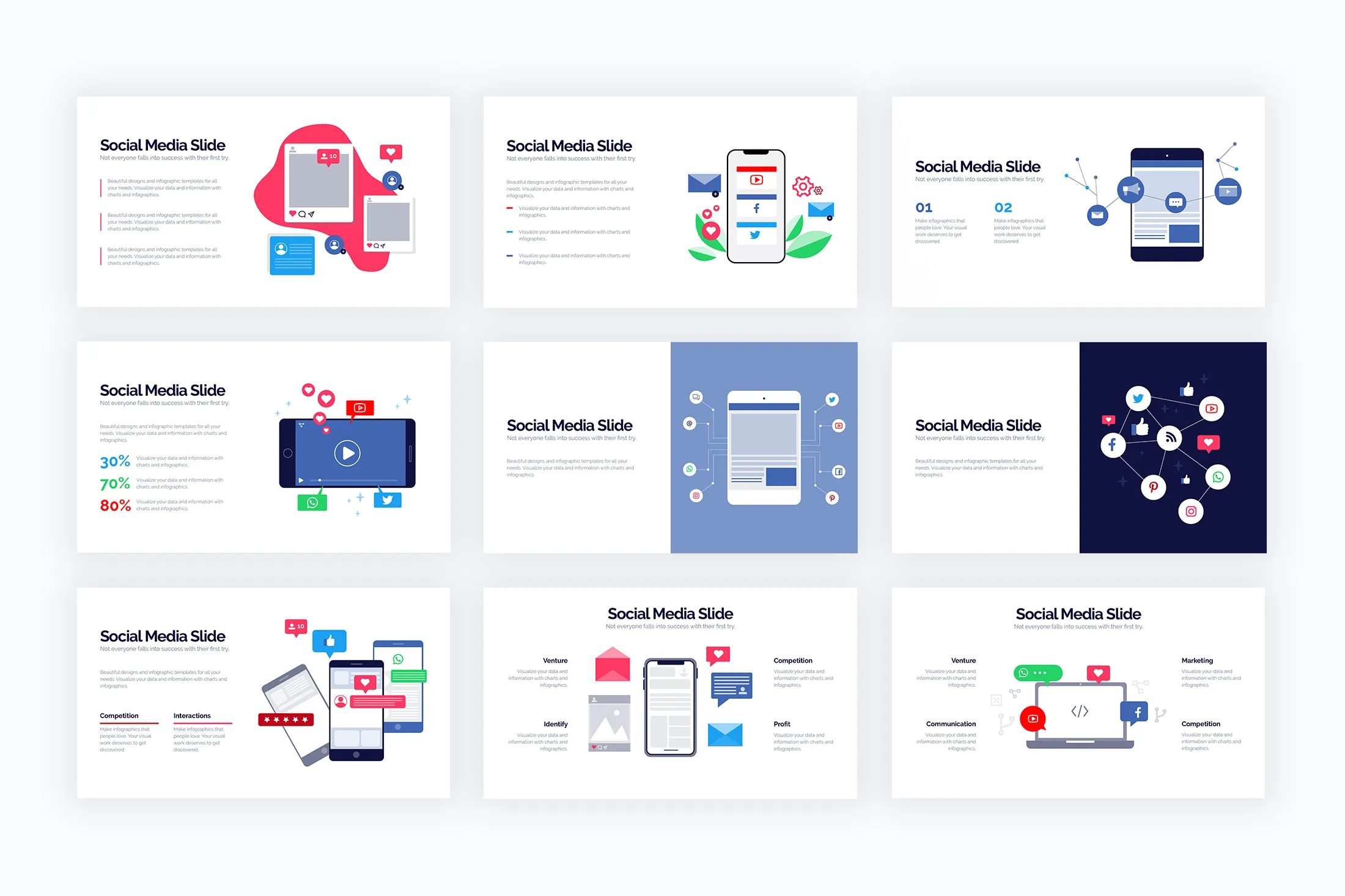 Social Media Powerpoint Infographics
