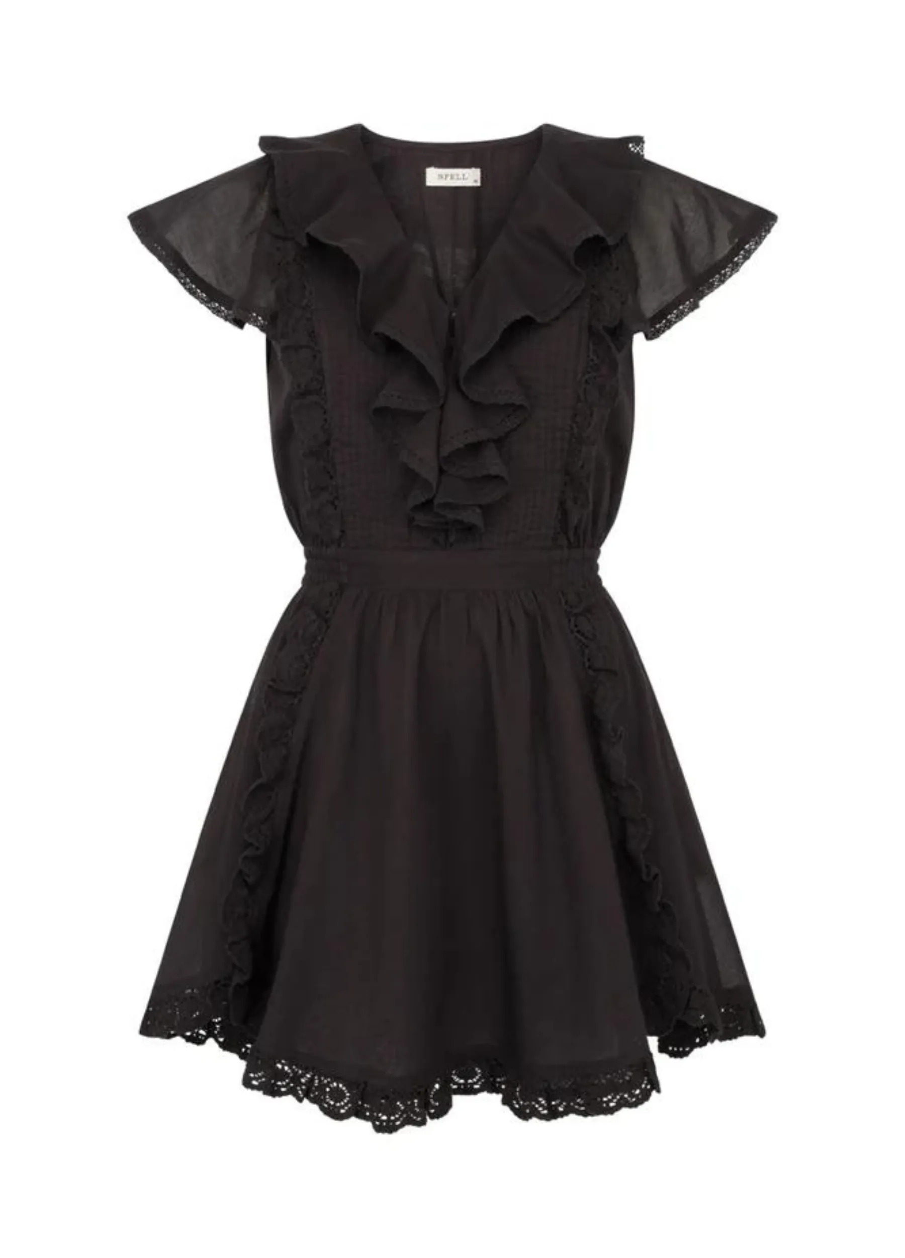 Spell - Dove Lace Mini Dress - Midnight