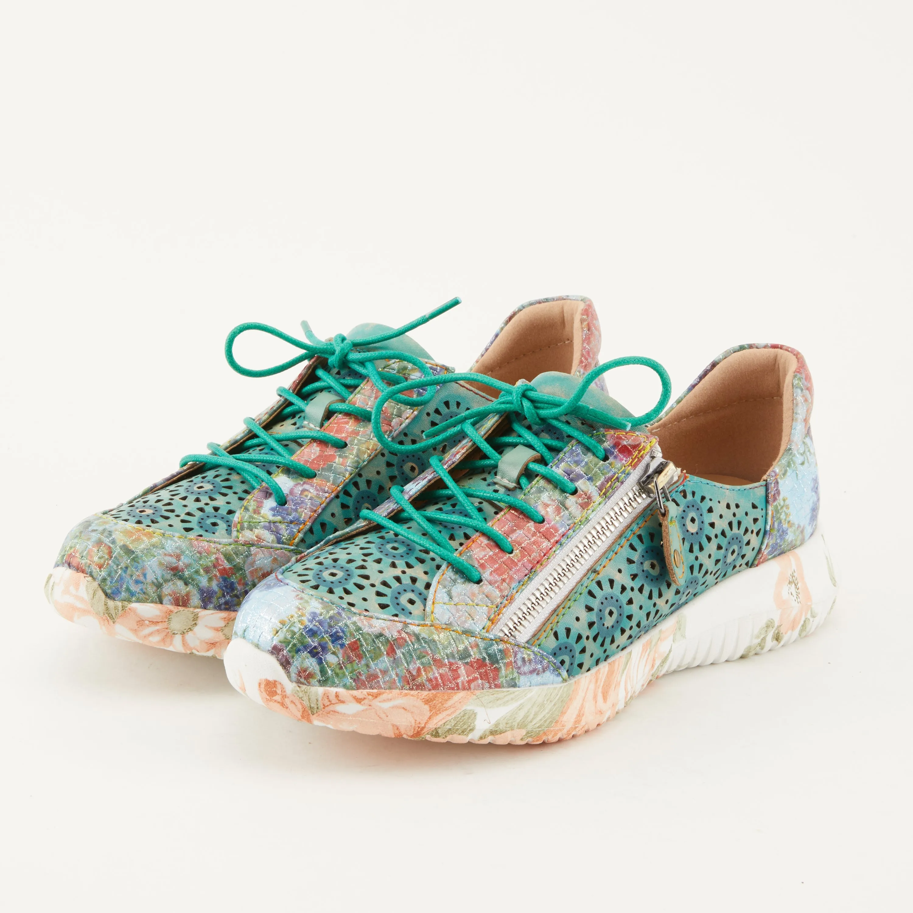 Spring Step Shoes  L'Artiste Jazzies Women's Leather Sneaker With Cutouts