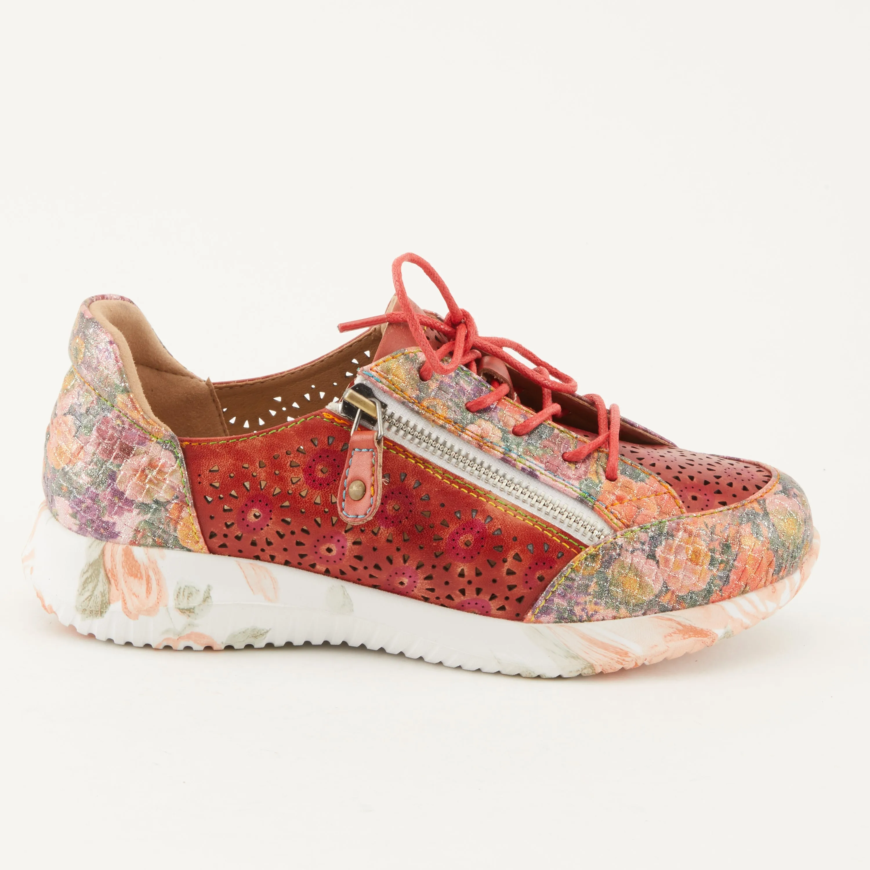 Spring Step Shoes  L'Artiste Jazzies Women's Leather Sneaker With Cutouts