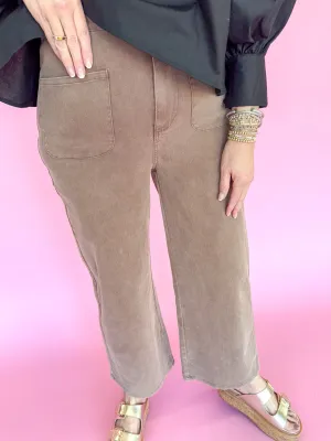 Step Right Up Pants - Brown