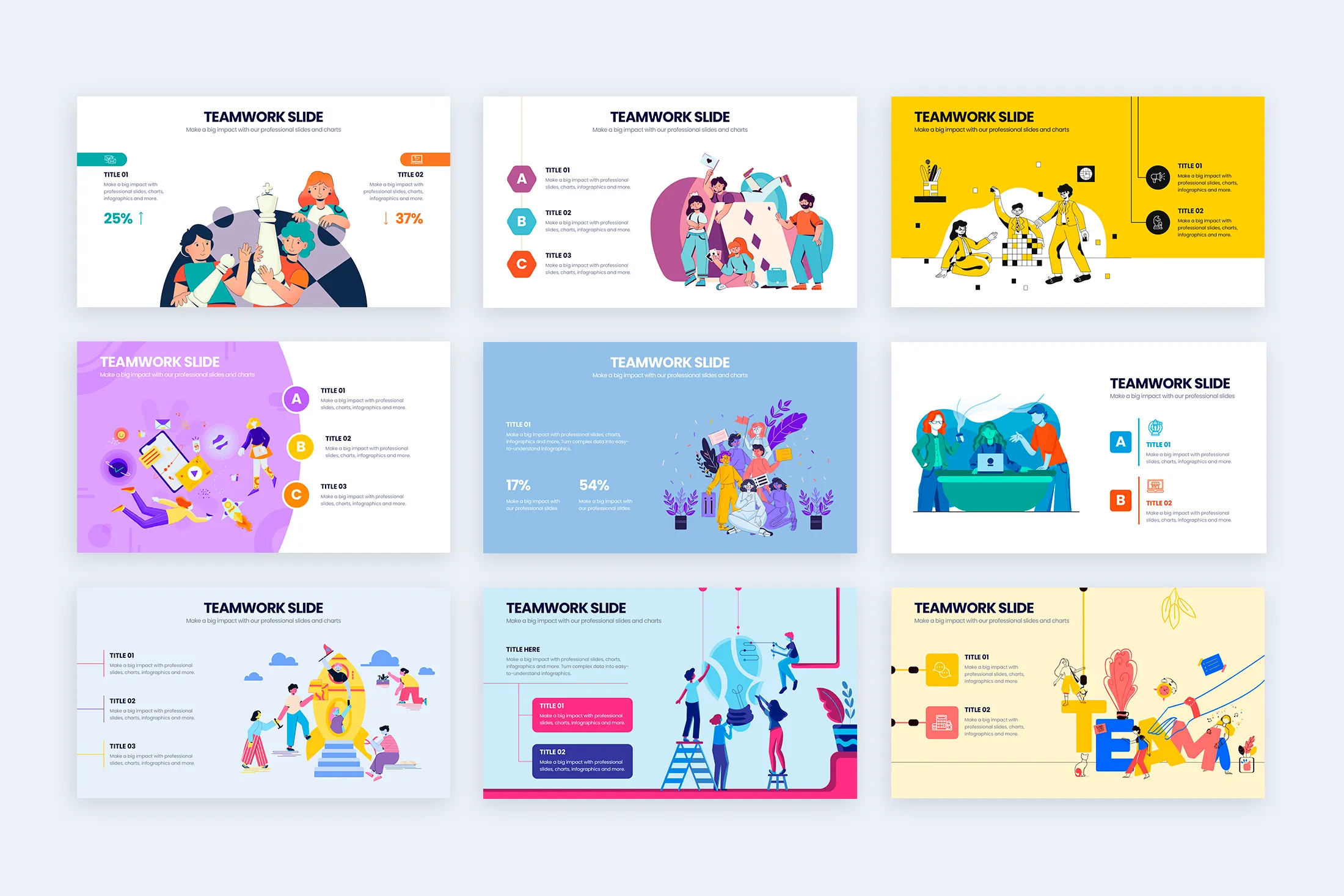 Teamwork Slides Keynote Infographic Template