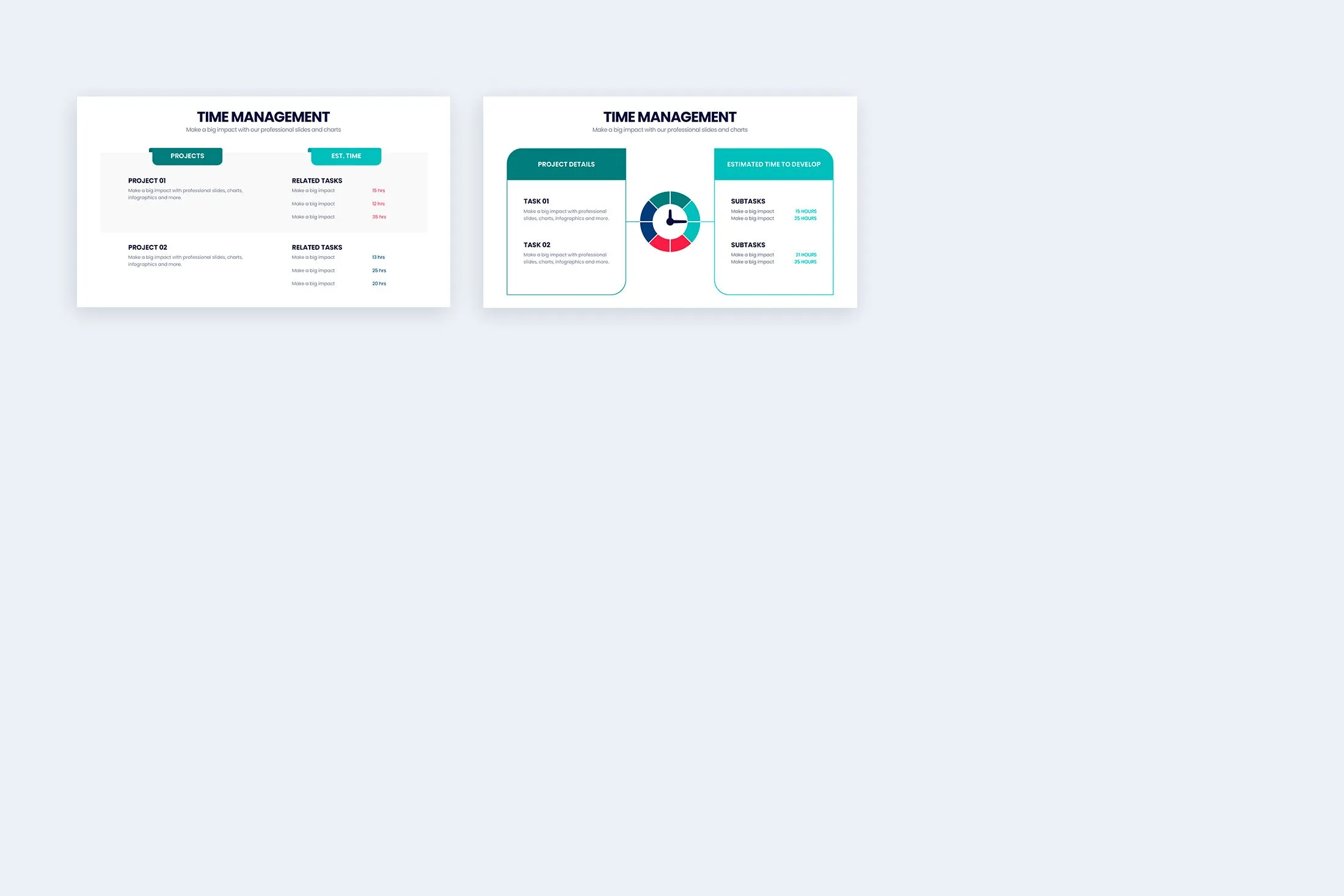 Time Management Illustrator Infographic Template