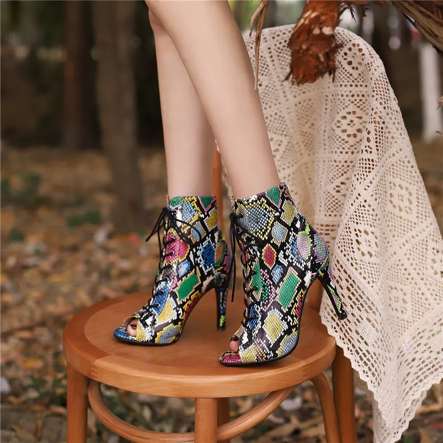 Veltique Lace-Up Heels