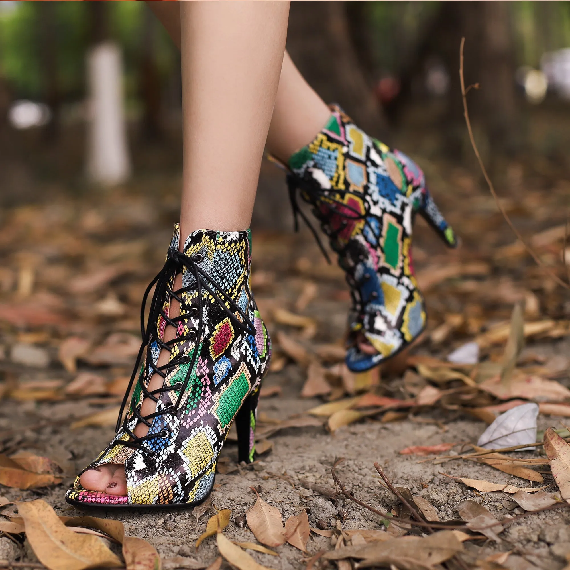 Veltique Lace-Up Heels