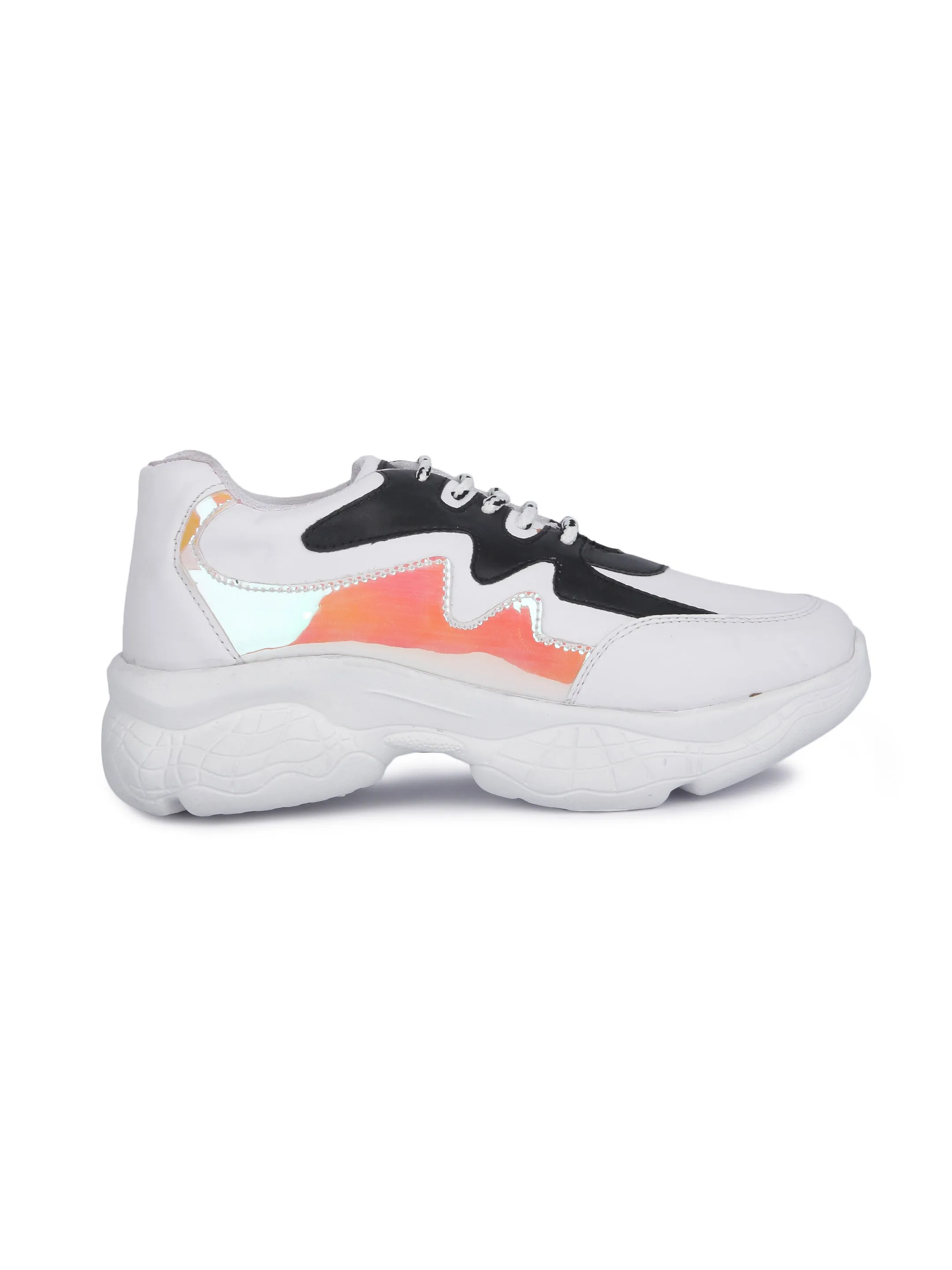 White Black & Chrome Thunder Casual Sneaker