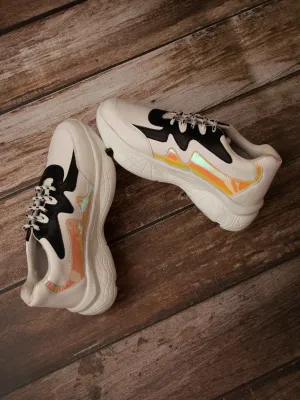 White Black & Chrome Thunder Casual Sneaker