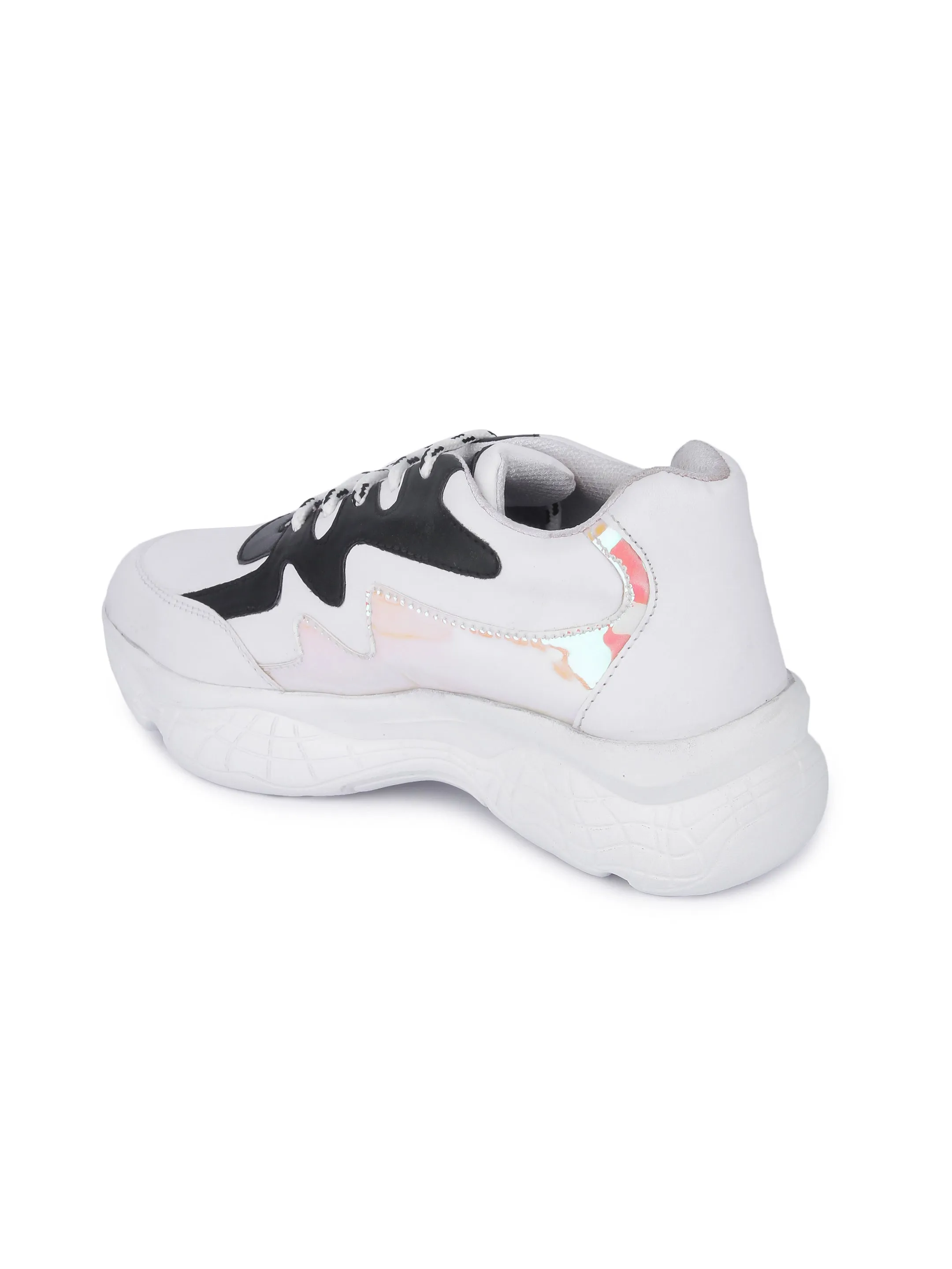 White Black & Chrome Thunder Casual Sneaker