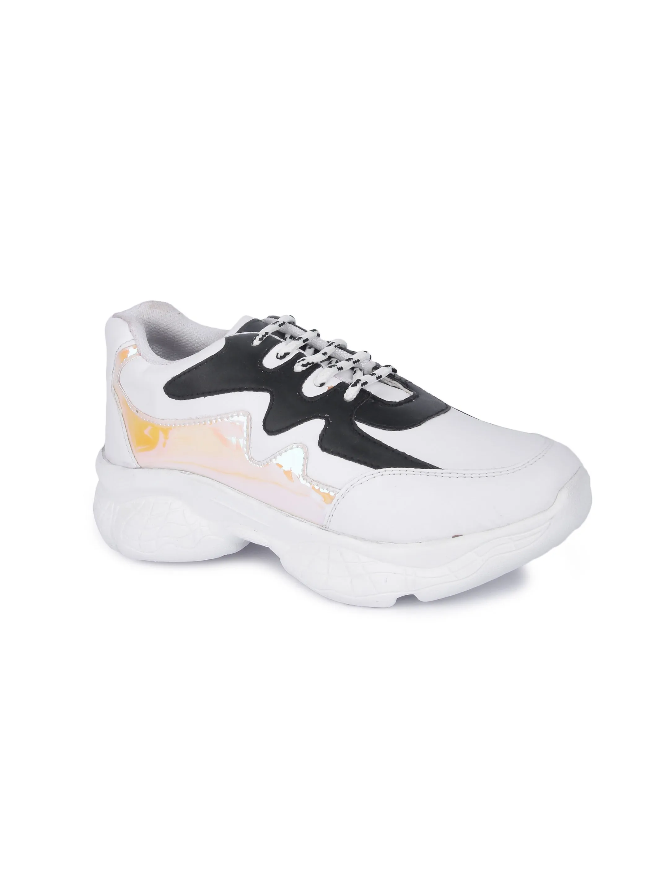 White Black & Chrome Thunder Casual Sneaker