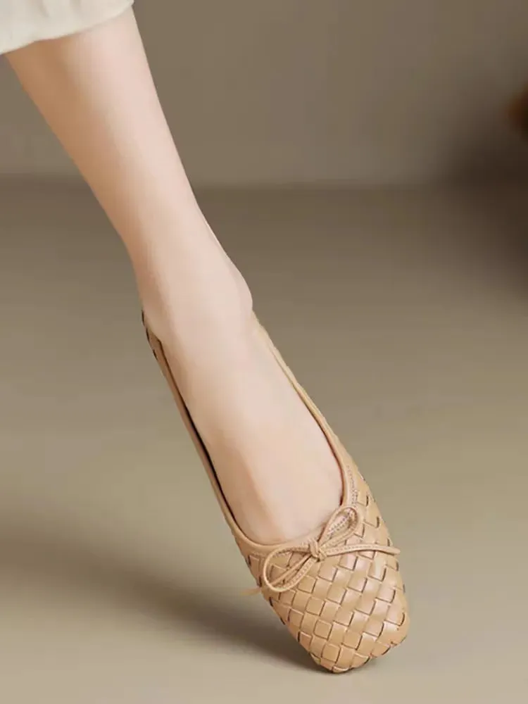 Women Stylish Flats Designer Weave Loafers