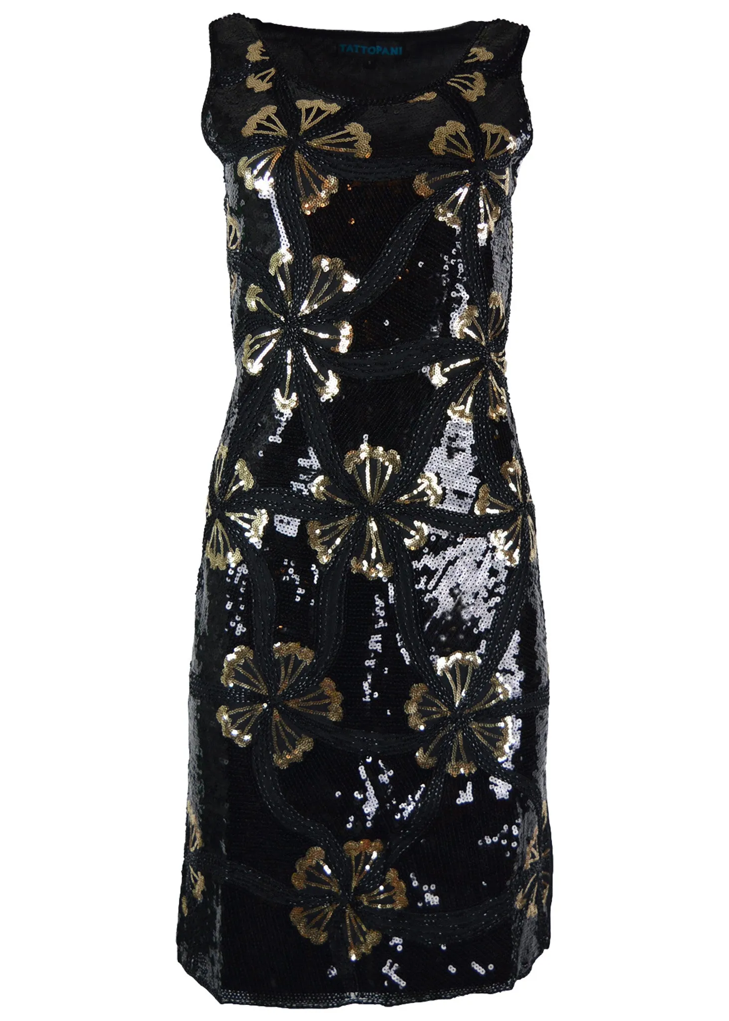 womens-black-sleeveless-flower-embroidery-mini-chinlon-dress