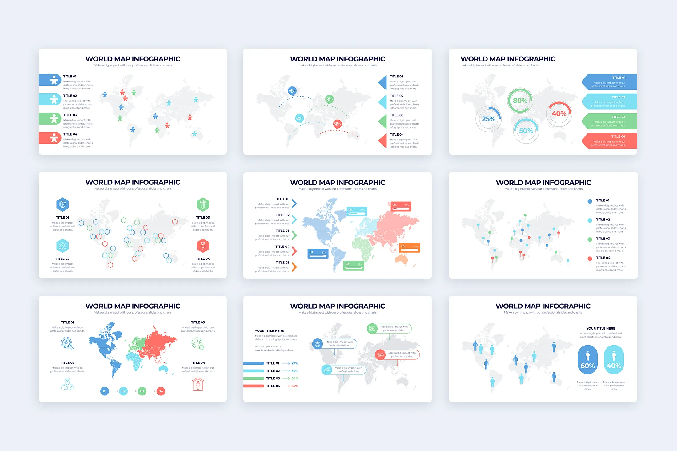 World Maps Illustrator Infographic Template