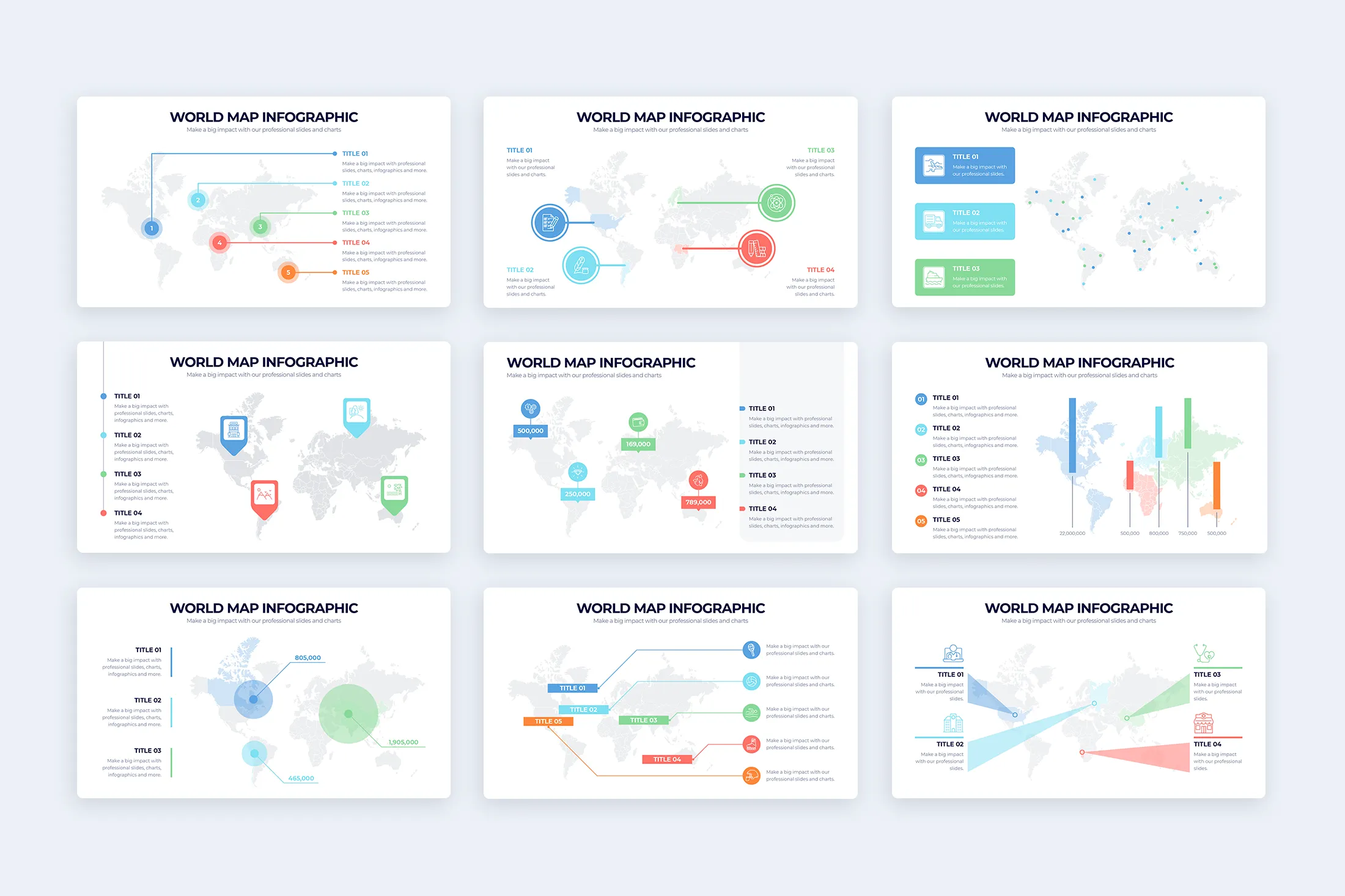 World Maps Illustrator Infographic Template